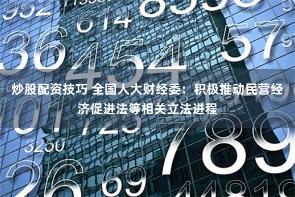 炒股配资技巧 全国人大财经委：积极推动民营经济促进法等相关立法进程