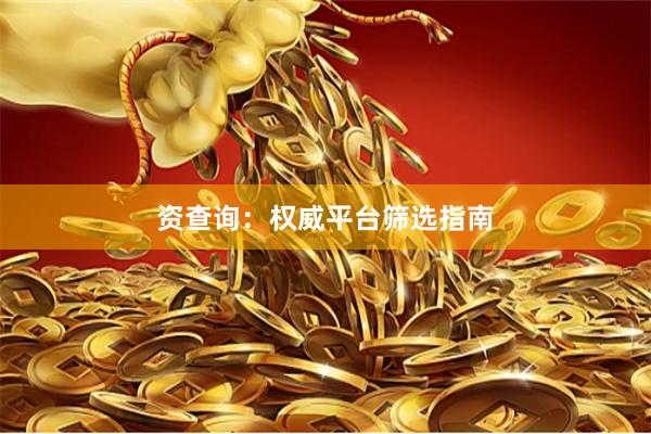 资查询：权威平台筛选指南